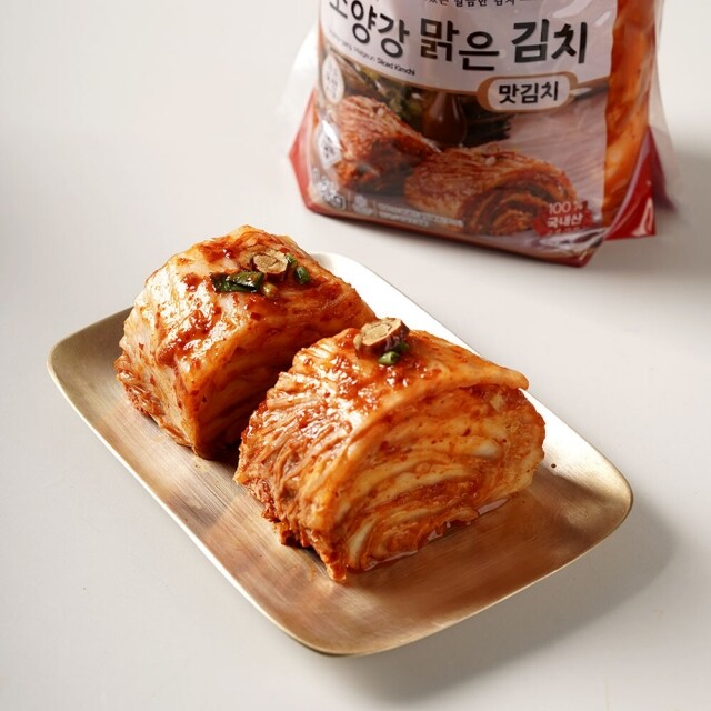 윤서식품,[소양강 맑은 김치] 국내산 배추 썰은 맛김치 주문 1kg3개