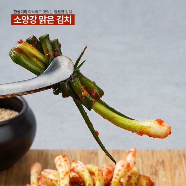 윤서식품,[소양강 맑은 김치] 국내산 쪽파 파김치 500g 1kg 2kg 보통맛 매운맛
