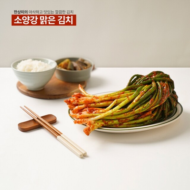 윤서식품,[소양강 맑은 김치] 국내산 쪽파 파김치 500g 1kg 2kg 보통맛 매운맛